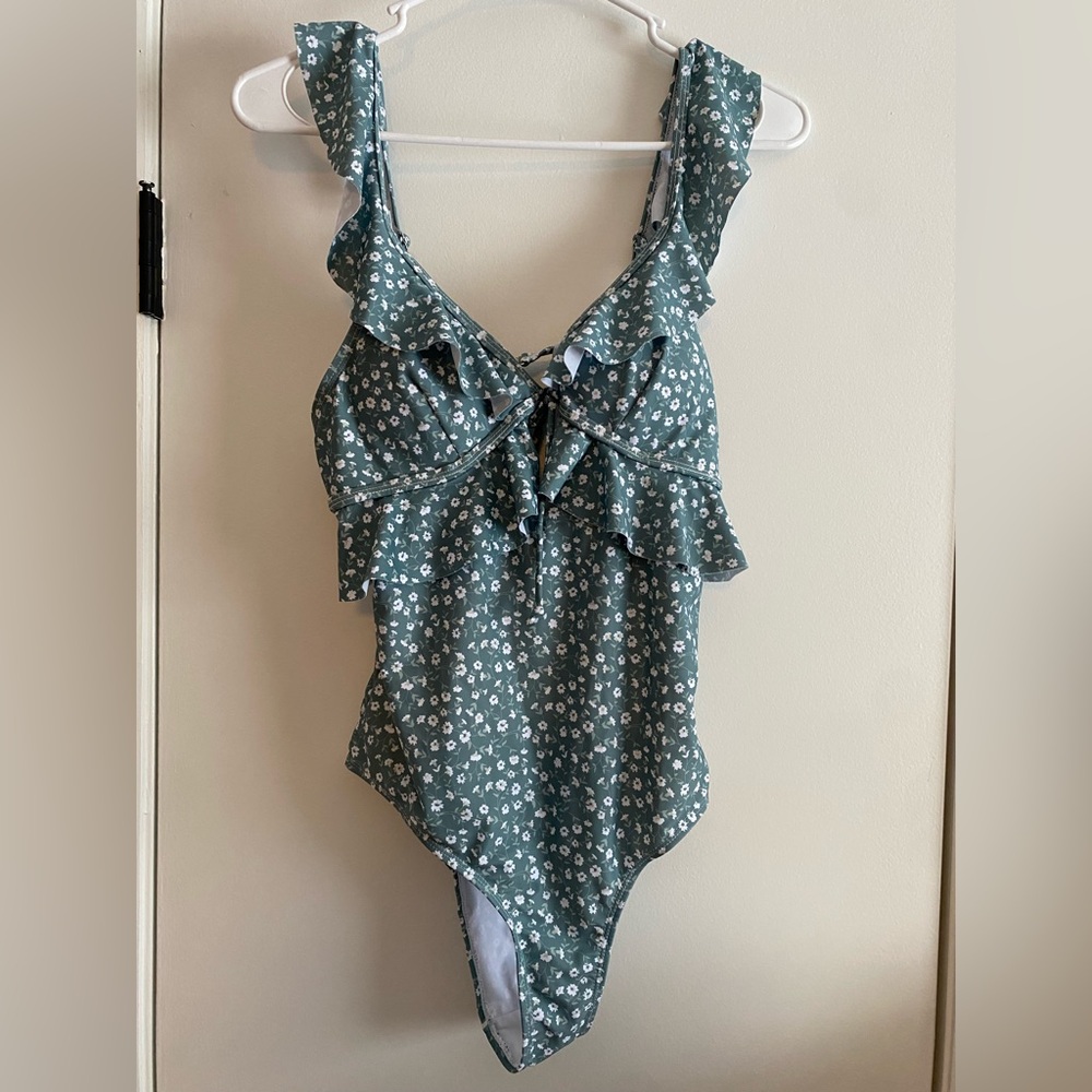 Floral Ruffle One-Piece Swimsuit